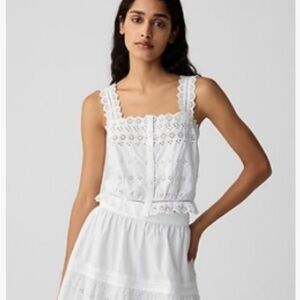 White Eyelet Lace Blouse